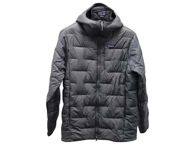 Autre Marque Patagonia Micro Puff Insulated Jacket with Hood in Grey Nylon  ref.624816