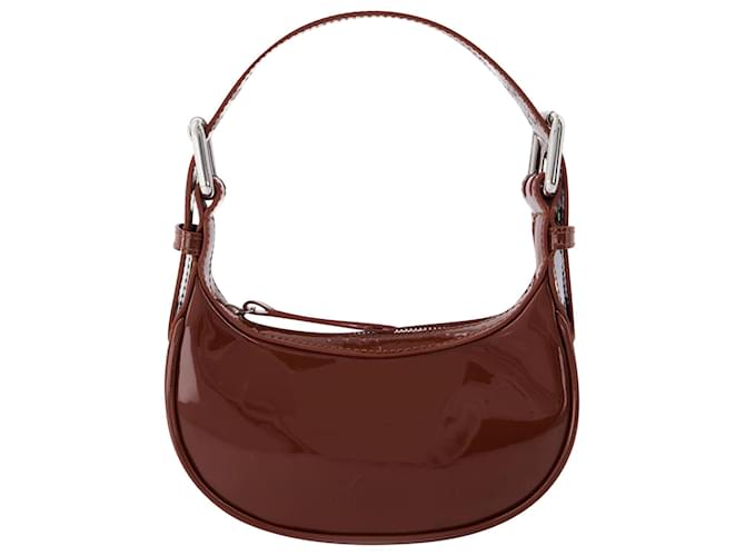 Autre Marque Mini Soho Bag in Brown Patent Leather  ref.624881