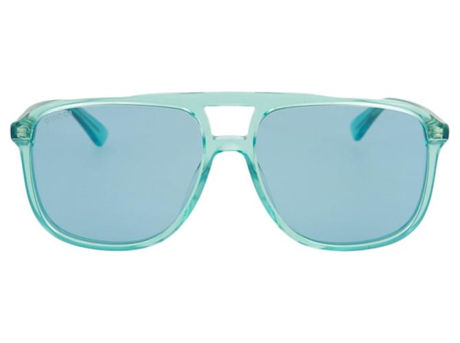 Lunettes de soleil en acétate de style aviateur Gucci Acetate Fibre de cellulose Bleu  ref.624932