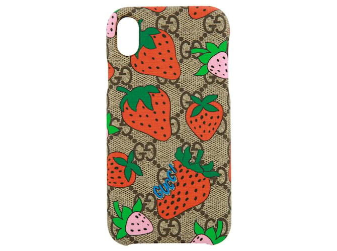 Gucci GG Supreme Strawberry iPhone XS Max Case Multiple colors