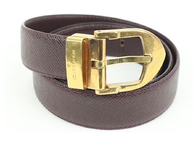 Louis Vuitton 110/44 Bordeaux Taiga Leather Ceinture Belt  ref.624995