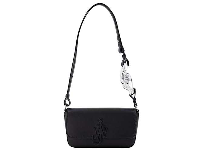 JW Anderson Anchor Chain Baguette in Black Leather  ref.625016