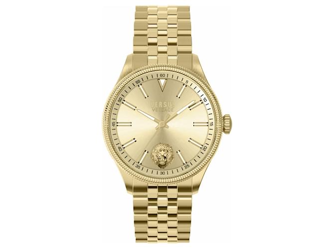 Versus Versace Colonne Bracelet Watch Golden Metallic  ref.625079