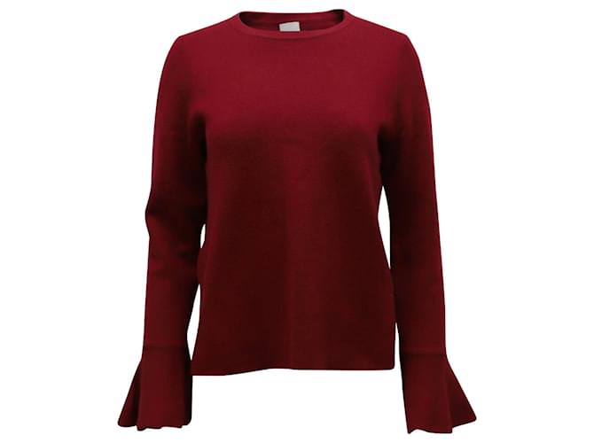 Iris & Ink Carmen Sweater in Burgundy Wool Dark red  ref.625081