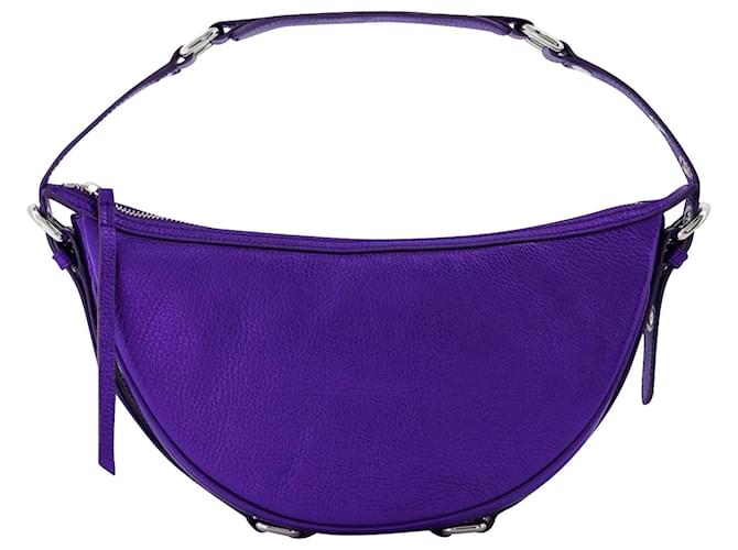 Autre Marque Gib Bag in Purple Metallic Leather  ref.625108