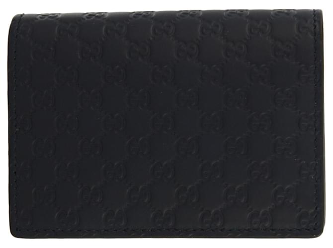Gucci Microguccissima Leather Card Case Wallet Blue  ref.625112
