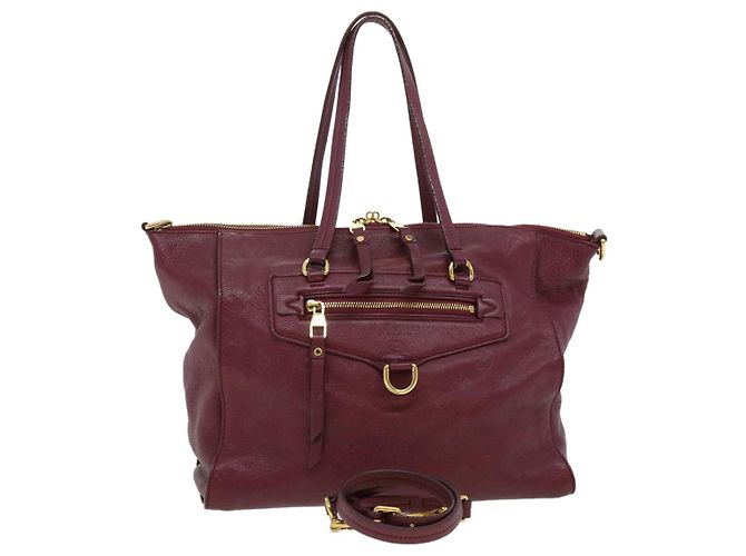 LOUIS VUITTON Monogram Empreinte Lumineuse PM Tote Bag Purple M94046 auth 30657