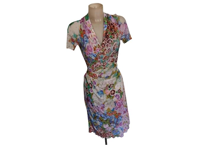 Etro floral dress in Jersey Multiple colors Polyethilene  ref.625298