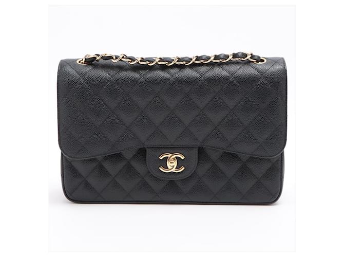 Chanel Jumbo Classic Double Flap Black Caviar Leather ref.625360