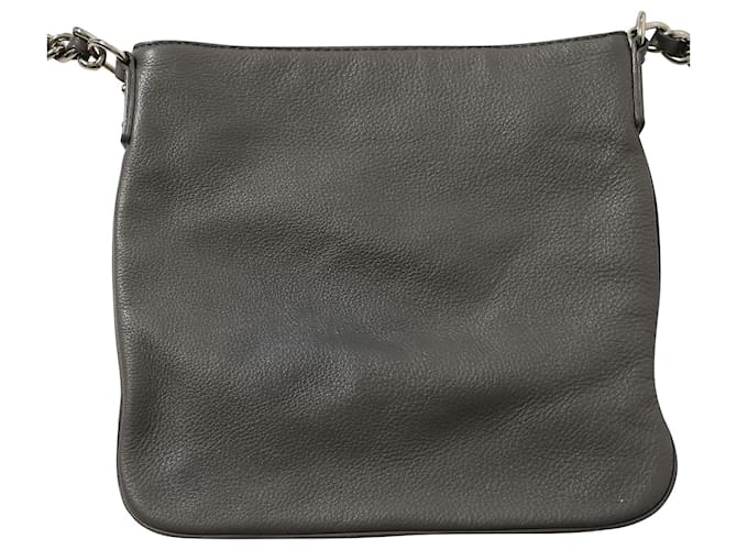 Kate Spade Jackson Sac à Bandoulière Zippé en Cuir Gris  ref.625469