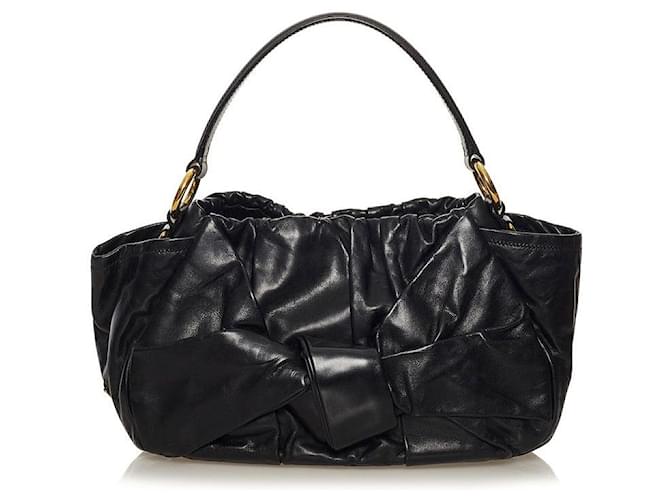 Prada Patent Calf Leather Handbag