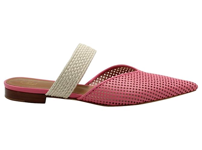 Autre Marque Malone Souliers Maisie Flat Mules in Pink Leather  ref.625484