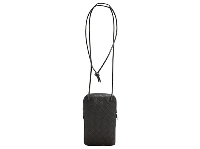 Bolsa tiracolo Bottega Veneta em couro preto  ref.625554