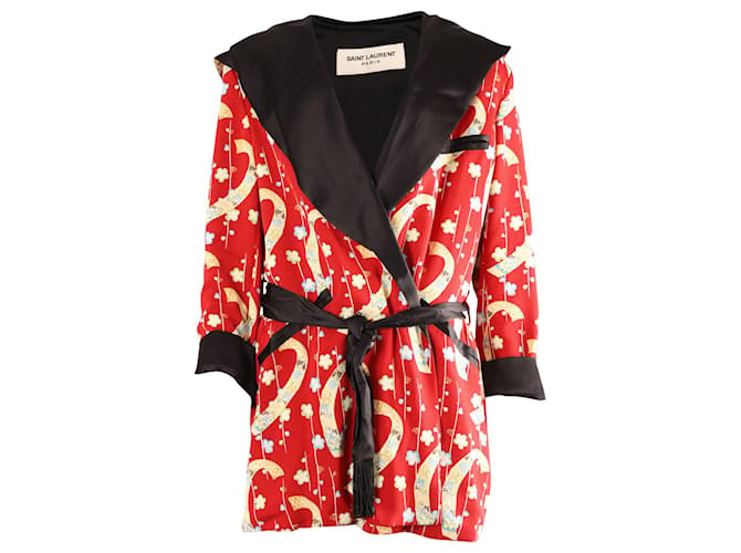 Bedruckter Saint Laurent Kimono aus mehrfarbigem Polyester  ref.625627
