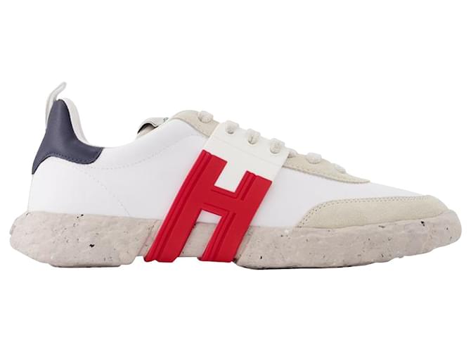Hogan 3R Allacciato H Sneakers in White Leather  ref.625643