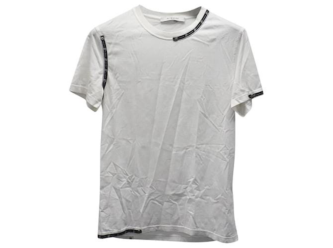 Camiseta cuello redondo Givenchy de algodón blanco  ref.625688