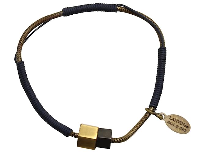 Bracelet Lanvin Extensible en Métal Bronze Métallisé  ref.625692