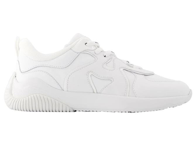 Hogan H597 Allacciato H Sneakers in White Leather  ref.625713