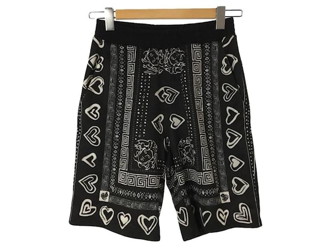 Versace Men Shorts Black Polyester  ref.625857