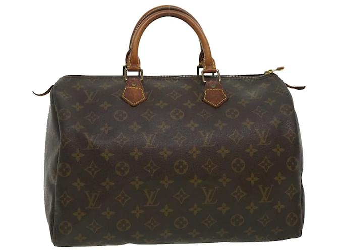Louis Vuitton Monogram Speedy 35 Hand Bag M41524 LV Auth ac887 Cloth  ref.625903
