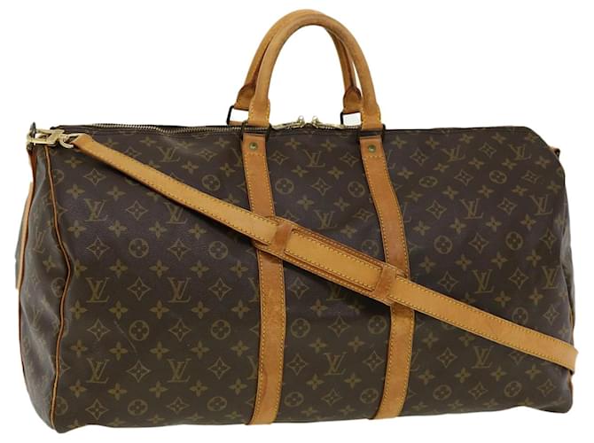 Louis Vuitton Monogram Keepall Bandouliere55 Boston Bag M41414 LV Auth pt4214 Cloth  ref.625959