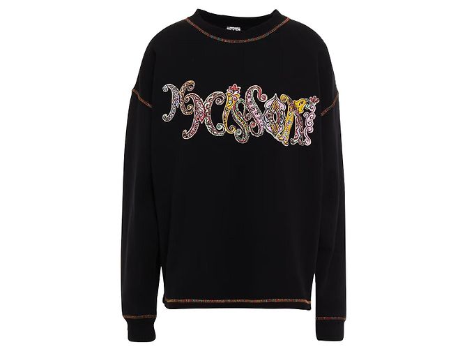 Sudadera M Missoni Negra de Algodón con Estampado Paisley Negro Multicolor