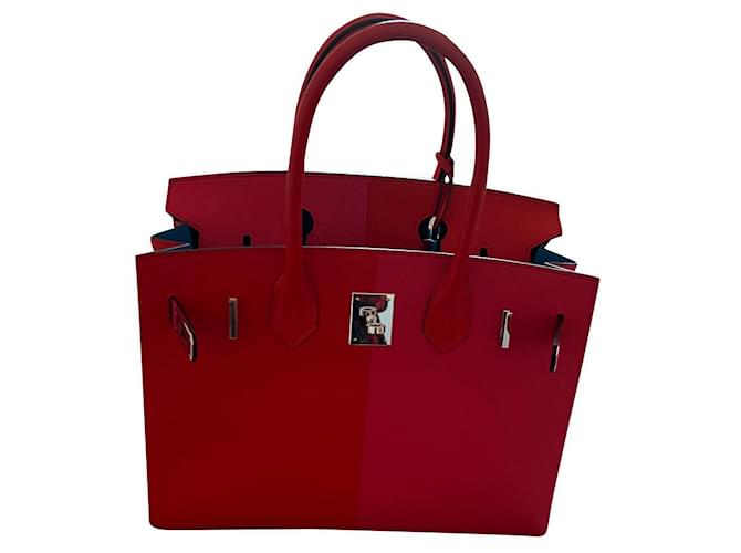 Autre Marque HERMES BIRKIN 30 sellier rose extreme rouge casaque Pink  Leather ref.626052 - Joli Closet