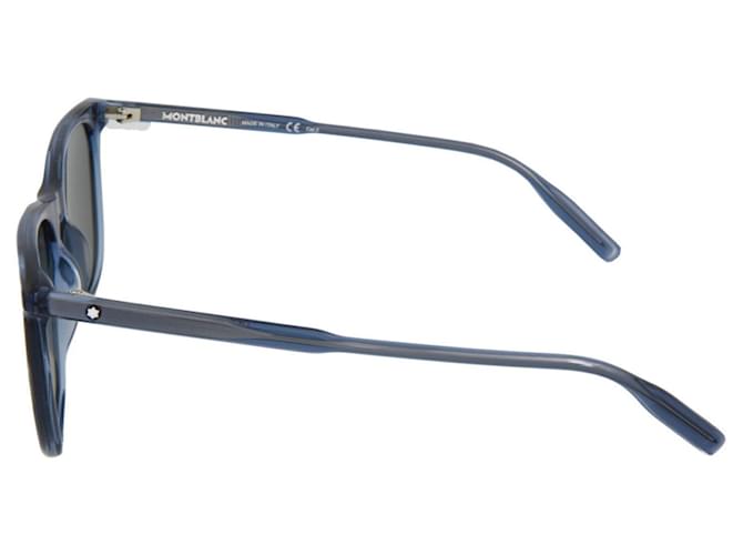 Montblanc Square-Frame Acetate Sunglasses Blue Cellulose fibre  ref.626102