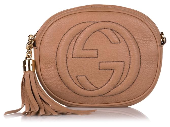 GUCCI BORSA SOHO DISCO IN PELLE BEIGE