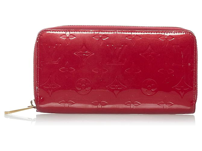 zip around leather wallet, leather wallet, patent leather, vernis leather