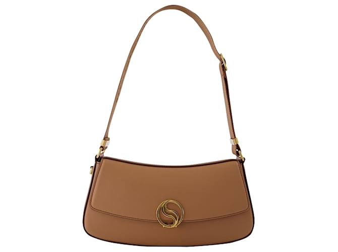 Stella Mc Cartney Chain Bag Small in Beige Brown Synthetic Leatherette  ref.626402