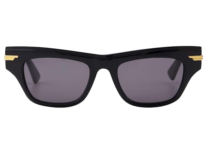 Bottega Veneta Sonnenbrille aus schwarzem/grauem Acetat  ref.626420