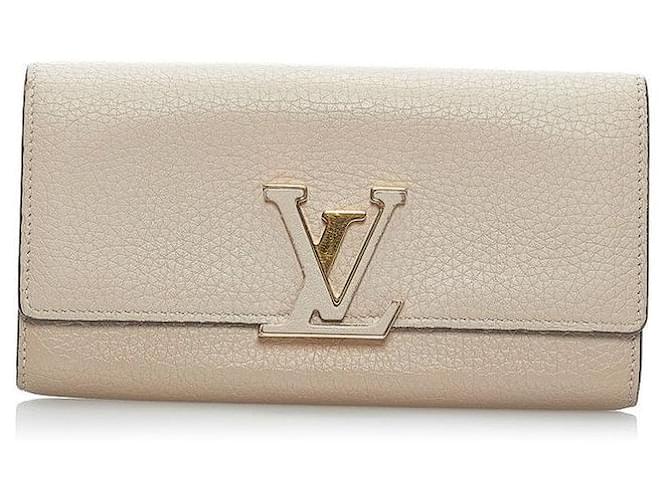 LOUIS VUITTON Louis Vuitton Long Wallet Taurillon Leather LV
