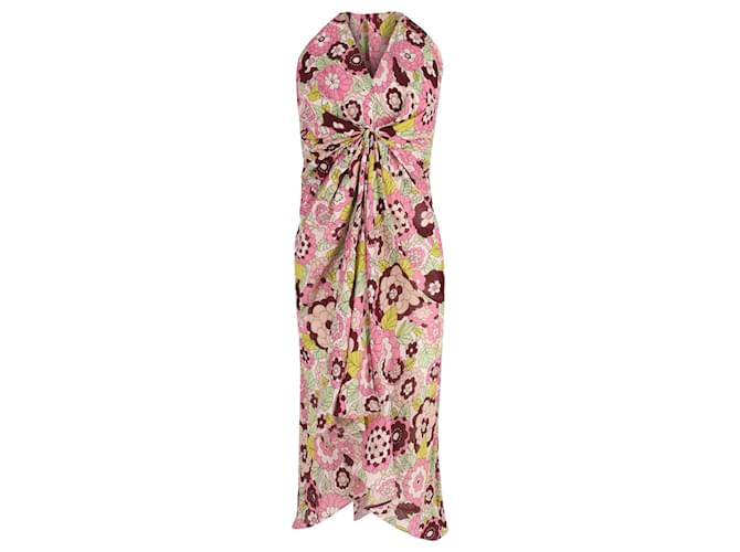 Autre Marque Dodo Bar Or Halter Midi Dress in Floral Cotton  ref.626525
