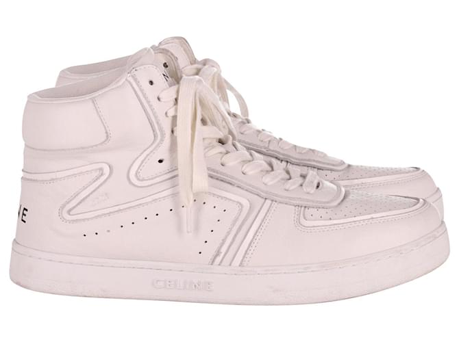 Céline Celine Z High-Top Sneakers in White Leather  ref.626552