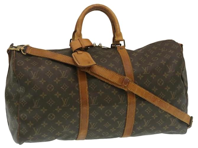 Louis Vuitton Keepall Bandouliere 50 Brown Cloth  ref.626714