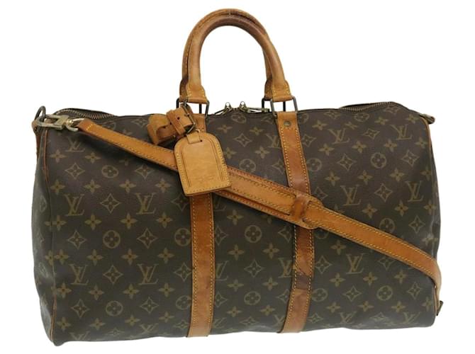 Louis Vuitton Keepall Bandouliere 45 Brown Cloth  ref.626720
