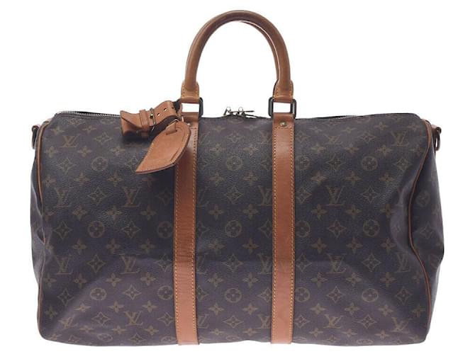 Louis Vuitton Keepall Bandouliere 45 Brown Cloth  ref.626722