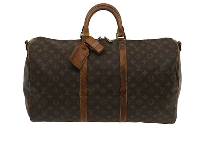 Louis Vuitton Keepall Bandouliere 50 Brown Cloth  ref.626753