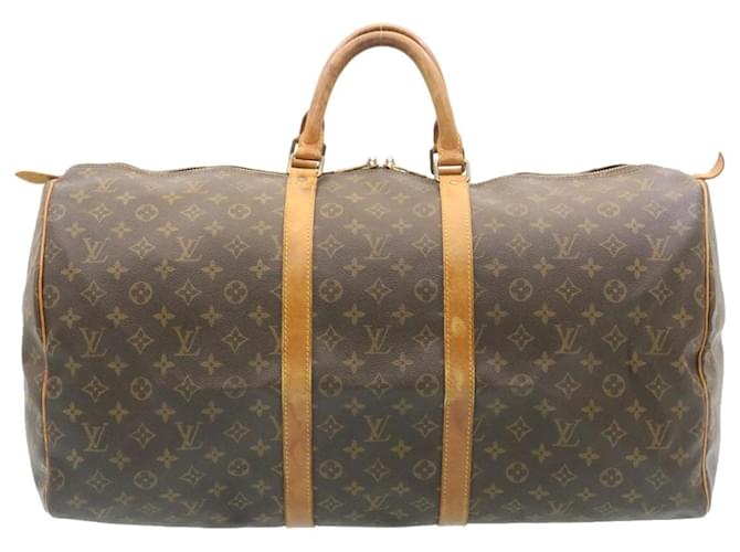 Louis Vuitton Keepall 55 Brown Cloth  ref.626781