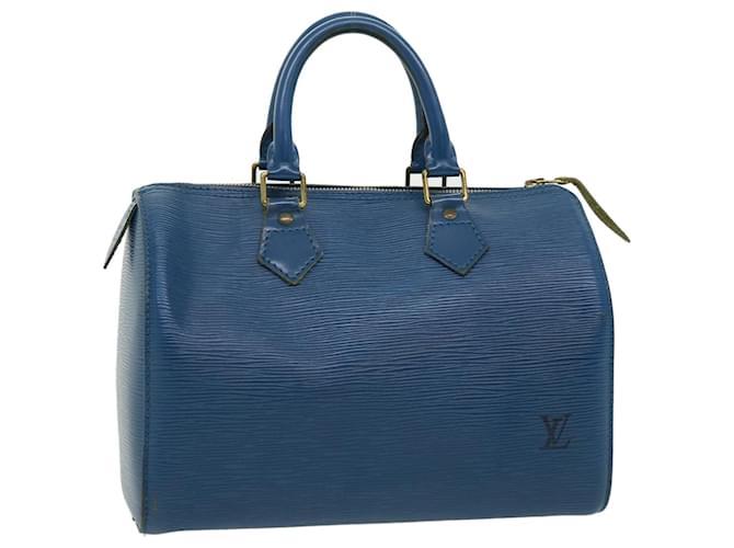 Louis Vuitton Epi Speedy 25 Sac à main Bleu M43015 Auth LV 30860 Cuir  ref.626904