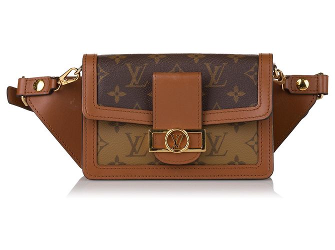 Bumbag Louis Vuitton Brown Monogram Giant Reverse Dauphine Gürteltasche Braun Hellbraun