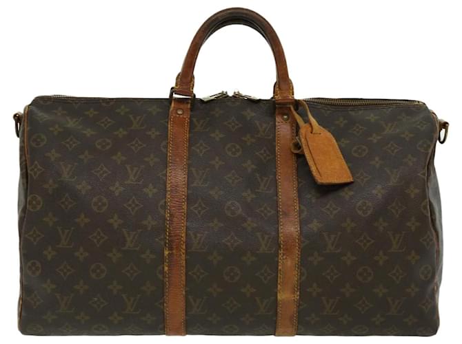 Louis Vuitton Keepall Bandouliere 50 Brown Cloth  ref.627037