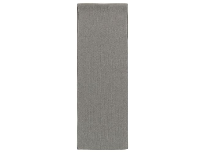Givenchy Ribbed Wool Patch Scarf Grey  ref.627059