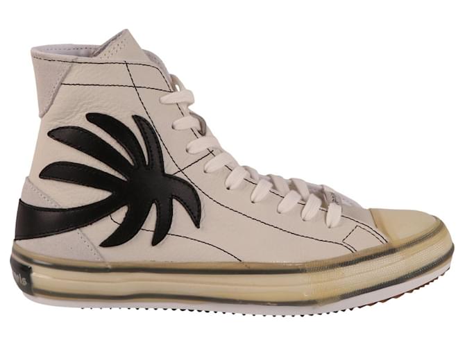 Palm Angels Sneakers alte con palmo vulcanizzato Bianco  ref.627066