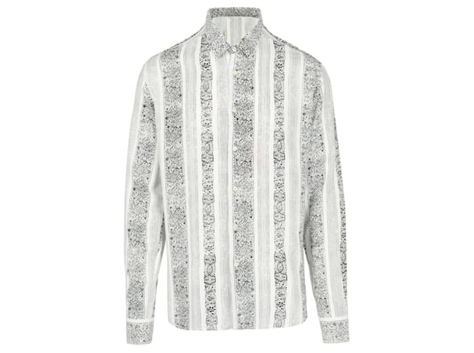 Saint Laurent Striped Bandana Print Shirt Multiple colors Viscose Cellulose fibre  ref.627159
