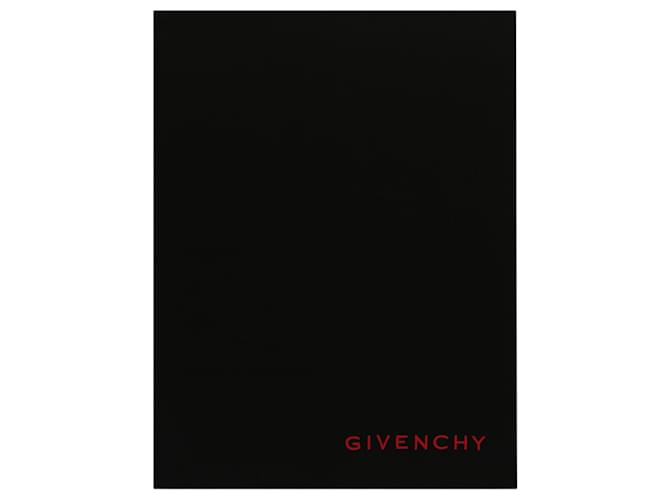 Givenchy gerippter Woll-Logo Scrf Schwarz Wolle  ref.627201