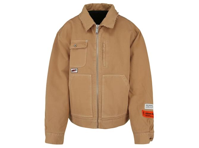 Heron Preston Uniform Patch Jacke für Herren Beige Baumwolle  ref.627789