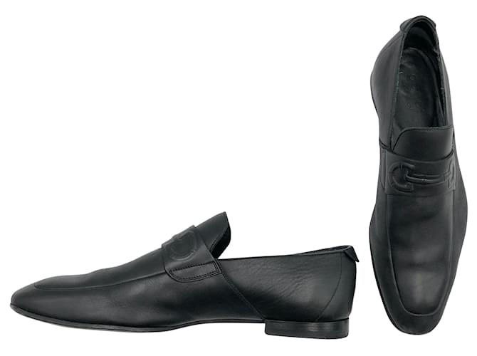 Gucci loafers in black leather with leather horsebit  ref.627964