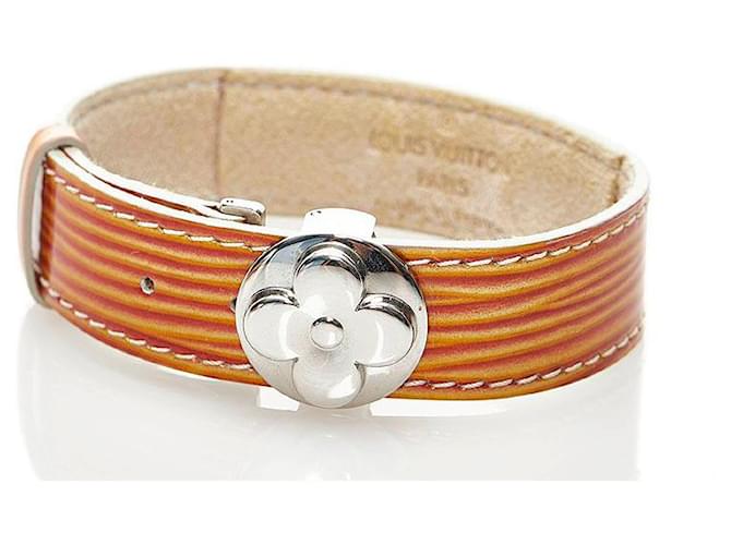 Louis Vuitton Bracelet Epi Bonne Chance Cuir Veau façon poulain Orange  ref.628028